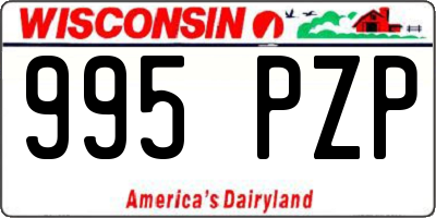 WI license plate 995PZP