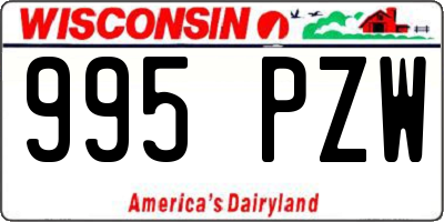 WI license plate 995PZW