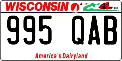 WI license plate 995QAB