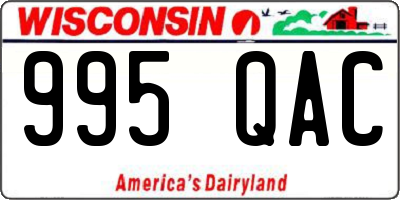 WI license plate 995QAC