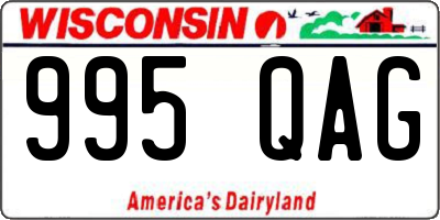 WI license plate 995QAG