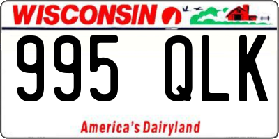 WI license plate 995QLK