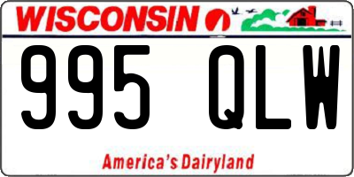 WI license plate 995QLW