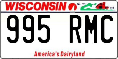 WI license plate 995RMC