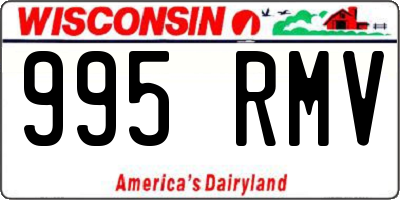 WI license plate 995RMV
