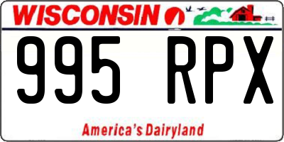WI license plate 995RPX