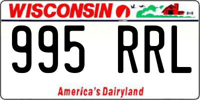 WI license plate 995RRL