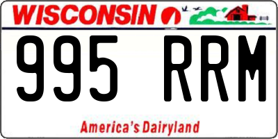 WI license plate 995RRM