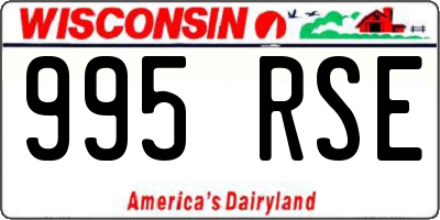 WI license plate 995RSE