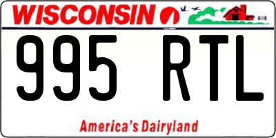WI license plate 995RTL