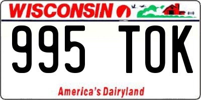 WI license plate 995TOK