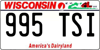 WI license plate 995TSI