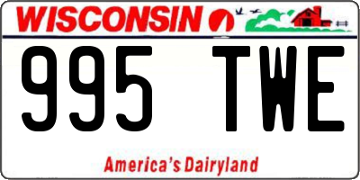WI license plate 995TWE