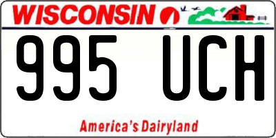 WI license plate 995UCH