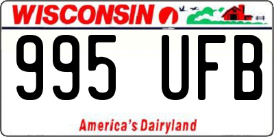 WI license plate 995UFB