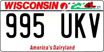 WI license plate 995UKV