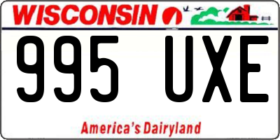 WI license plate 995UXE