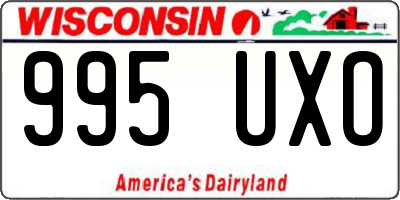 WI license plate 995UXO