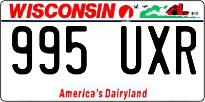 WI license plate 995UXR