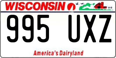 WI license plate 995UXZ