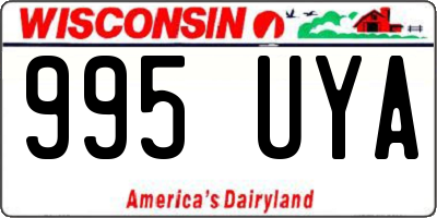 WI license plate 995UYA