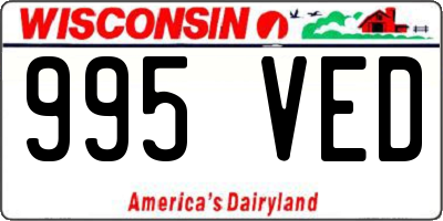 WI license plate 995VED
