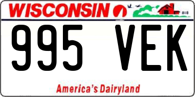 WI license plate 995VEK