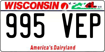 WI license plate 995VEP