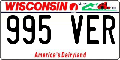 WI license plate 995VER