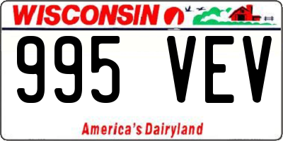 WI license plate 995VEV