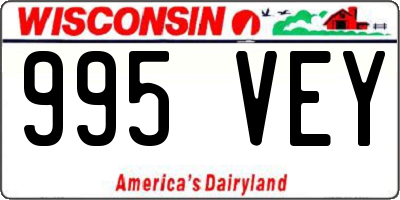 WI license plate 995VEY