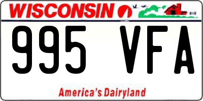 WI license plate 995VFA