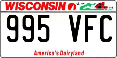 WI license plate 995VFC