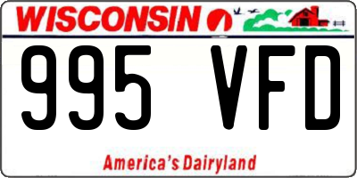 WI license plate 995VFD