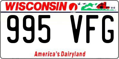 WI license plate 995VFG