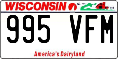 WI license plate 995VFM