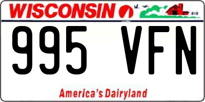 WI license plate 995VFN