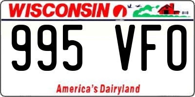 WI license plate 995VFO