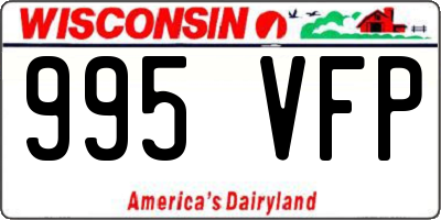 WI license plate 995VFP