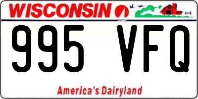 WI license plate 995VFQ