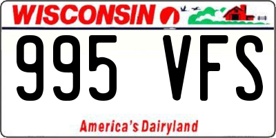 WI license plate 995VFS