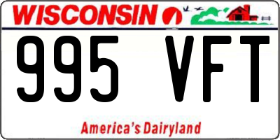 WI license plate 995VFT
