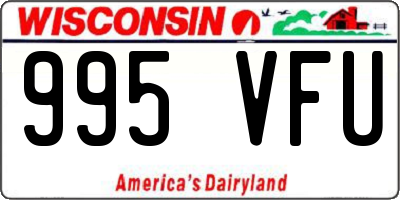WI license plate 995VFU