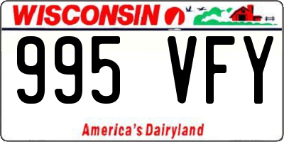 WI license plate 995VFY