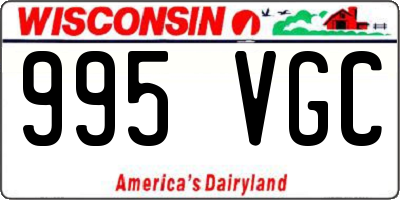 WI license plate 995VGC
