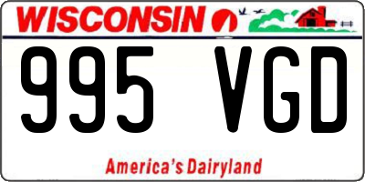 WI license plate 995VGD