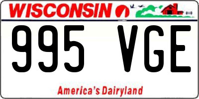 WI license plate 995VGE