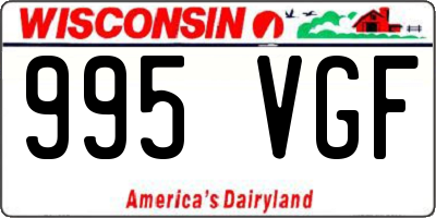 WI license plate 995VGF