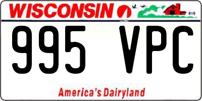 WI license plate 995VPC