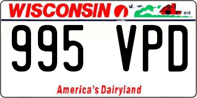 WI license plate 995VPD